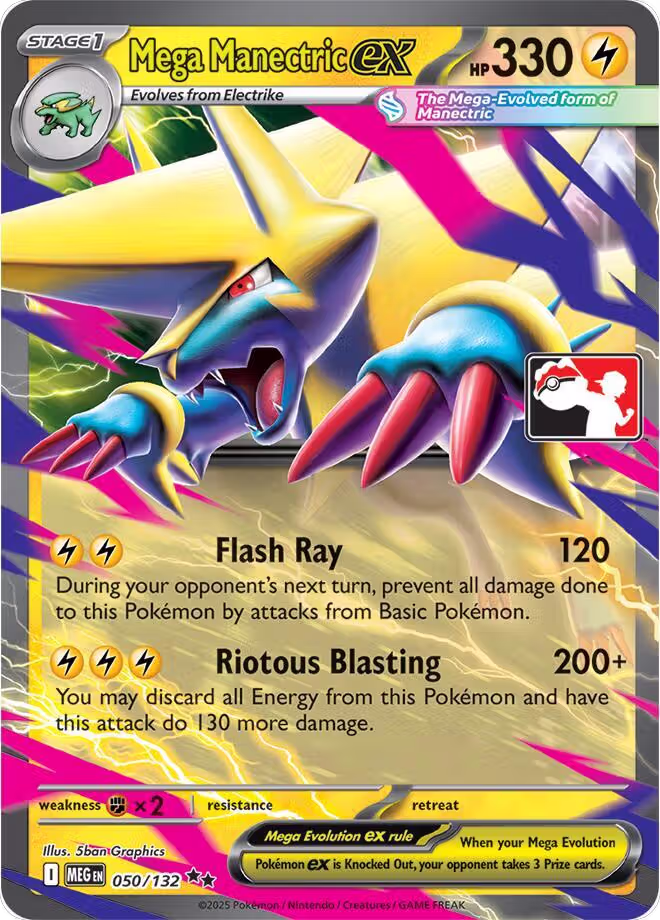 Mega Manectric ex - 050/132 (050/132), Prize Pack Series Cards — Pokémon card price