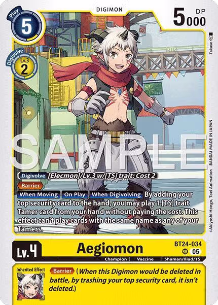 Aegiomon (BT24-034 SR), Time Stranger — Digimon card price