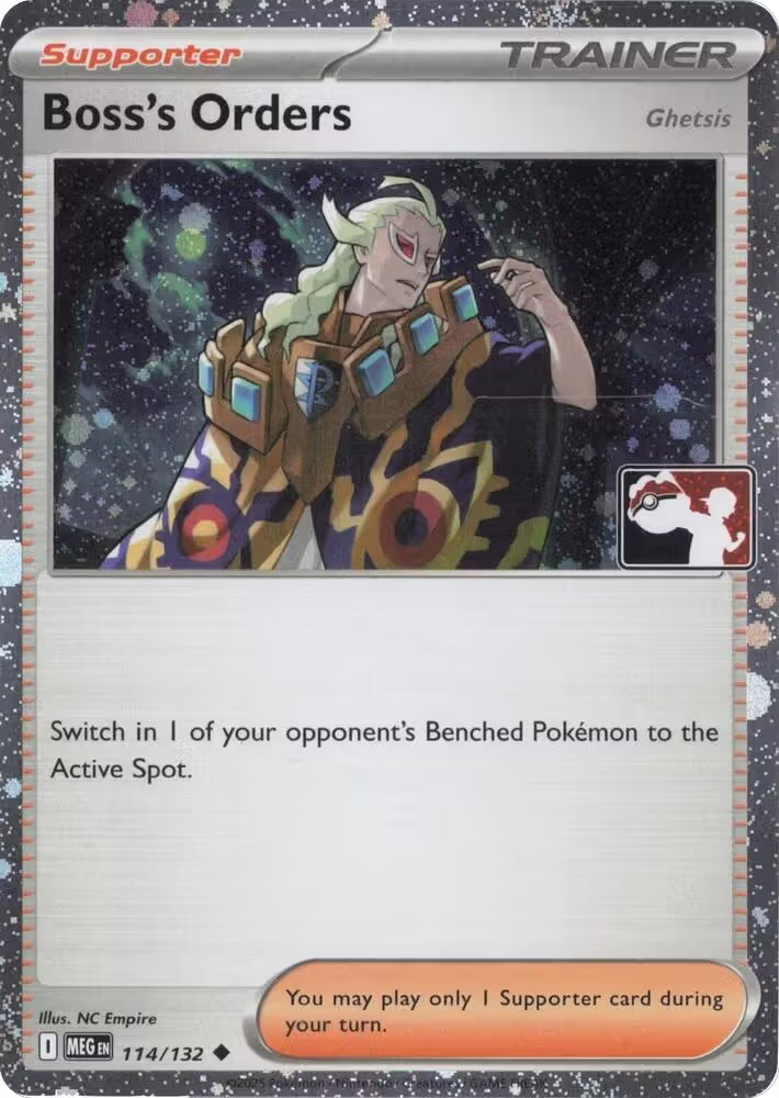 Boss's Orders [Ghetsis] - 114/132 (Cosmos Holo) (114/132), Prize Pack Series Cards — Pokémon card price