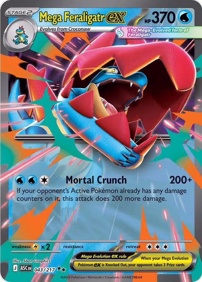 Mega Feraligatr ex - 043/217 (043/217), Ascended Heroes — Pokémon card price