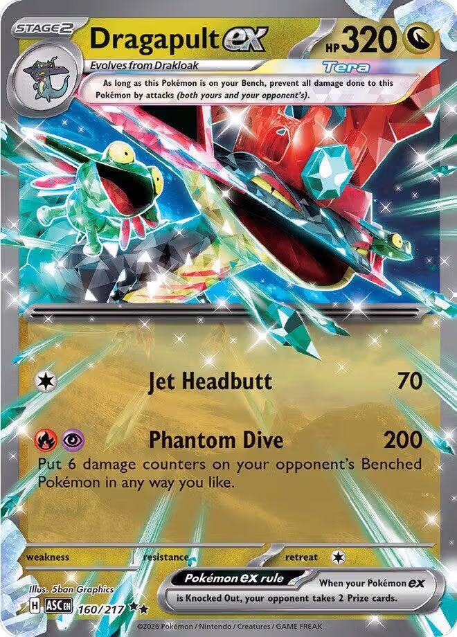 Dragapult ex (160/217), Ascended Heroes — Pokémon card price