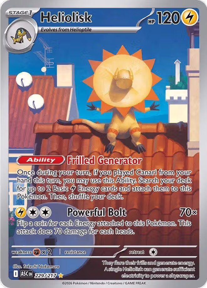 Heliolisk - 229/217 (229/217), Ascended Heroes — Pokémon card price