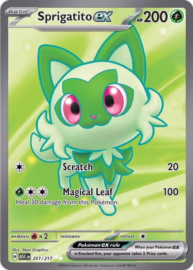 Sprigatito ex (251/217), Ascended Heroes — Pokémon card price