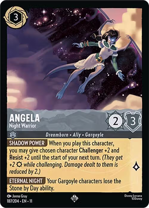 Angela - Night Warrior (187/204), Winterspell — Lorcana card price