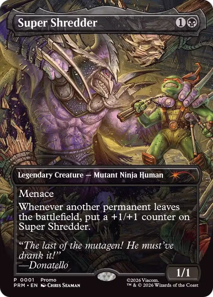 Super Shredder (Borderless) (1), Unique and Miscellaneous Promos — Magic card price