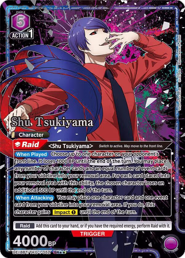 Shu Tsukiyama (052) (SR**) (UE18BT/TKG-1-052), Tokyo Ghoul — Union Arena card price