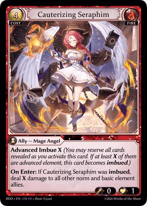 Cauterizing Seraphim (174), Radiant Origins — Grand Archive card price