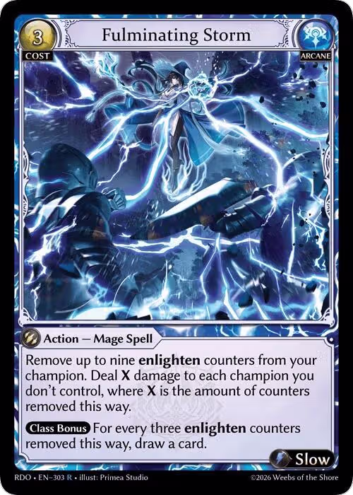 Fulminating Storm (303), Radiant Origins — Grand Archive card price