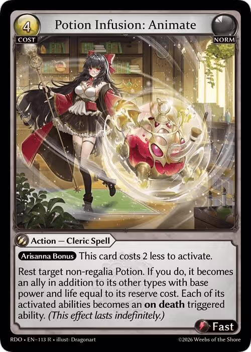 Potion Infusion: Animate (113), Radiant Origins — Grand Archive card price