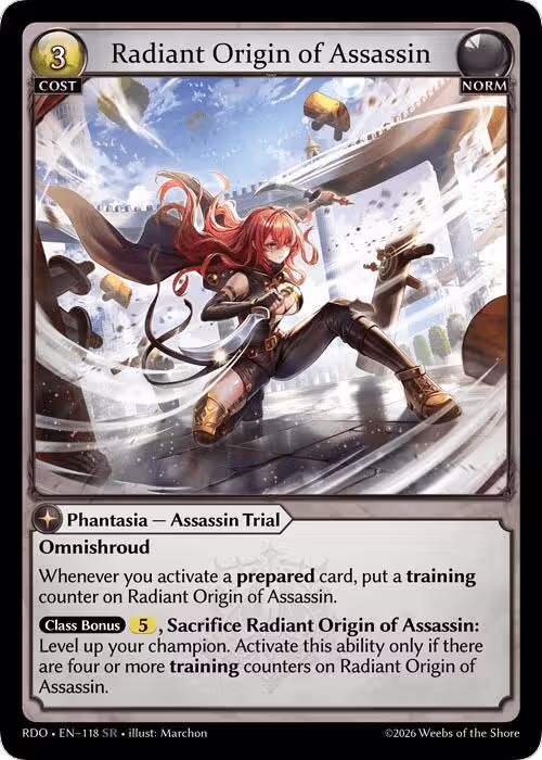 Radiant Origin of Assassin (118), Radiant Origins — Grand Archive card price