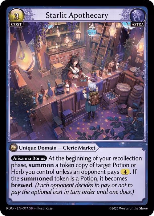 Starlit Apothecary (317), Radiant Origins — Grand Archive card price