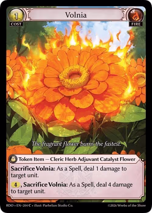 Volnia (Curio Foil) (204), Radiant Origins — Grand Archive card price