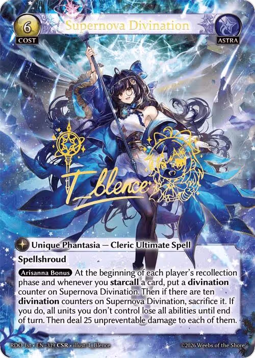 Supernova Divination (CSR) (319), Radiant Origins — Grand Archive card price