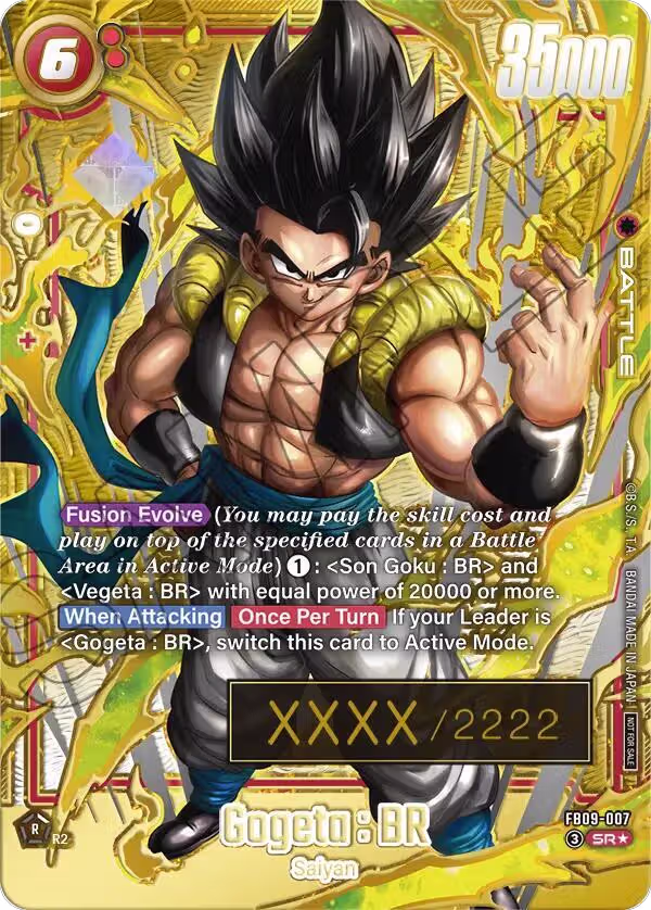 Gogeta : BR - FB09-007 (Serial Numbered) (FB09-007), Tournament and Championship Promos — DB Fusion card price