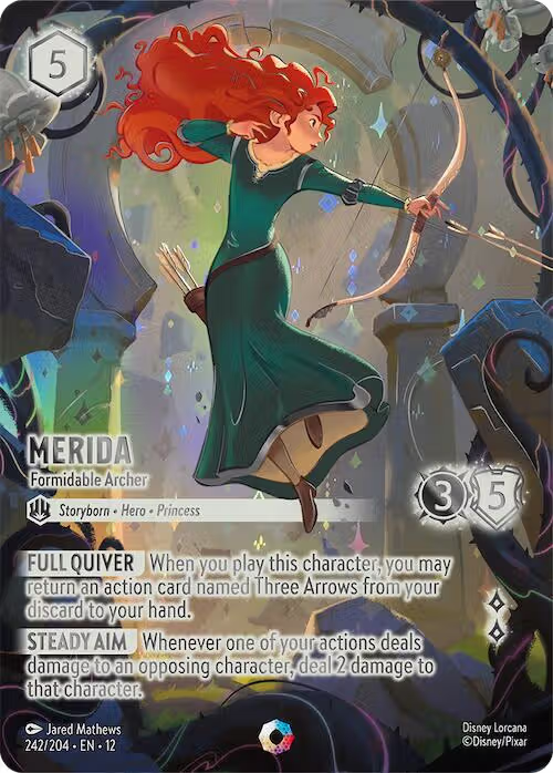 Merida - Formidable Archer (Iconic) (242/204), Wilds Unknown — Lorcana card price