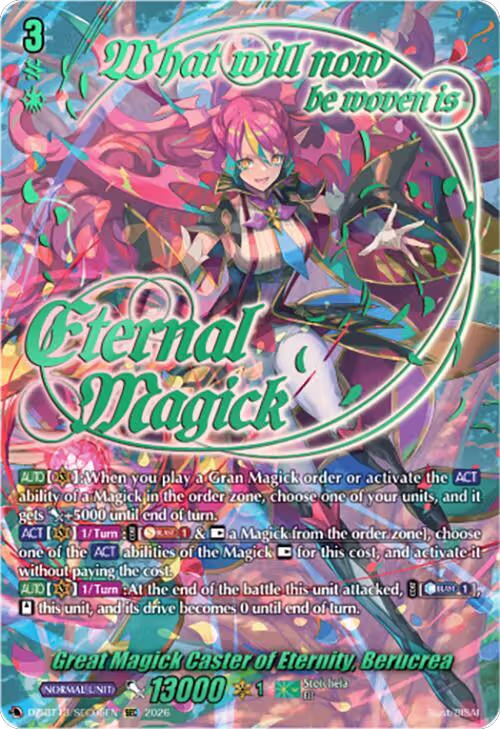 Great Magick Caster of Eternity, Berucrea (SEC) (DZ-BT13/SEC06EN), DZ-BT13: Parallactic Clash — Vanguard card price