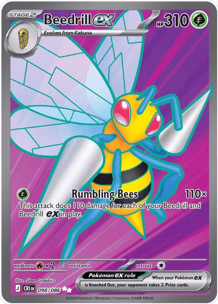 Beedrill ex - 098/086 (098/086), Chaos Rising — Pokémon card price