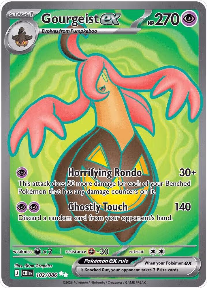 Gourgeist ex - 102/086 (102/086), Chaos Rising — Pokémon card price