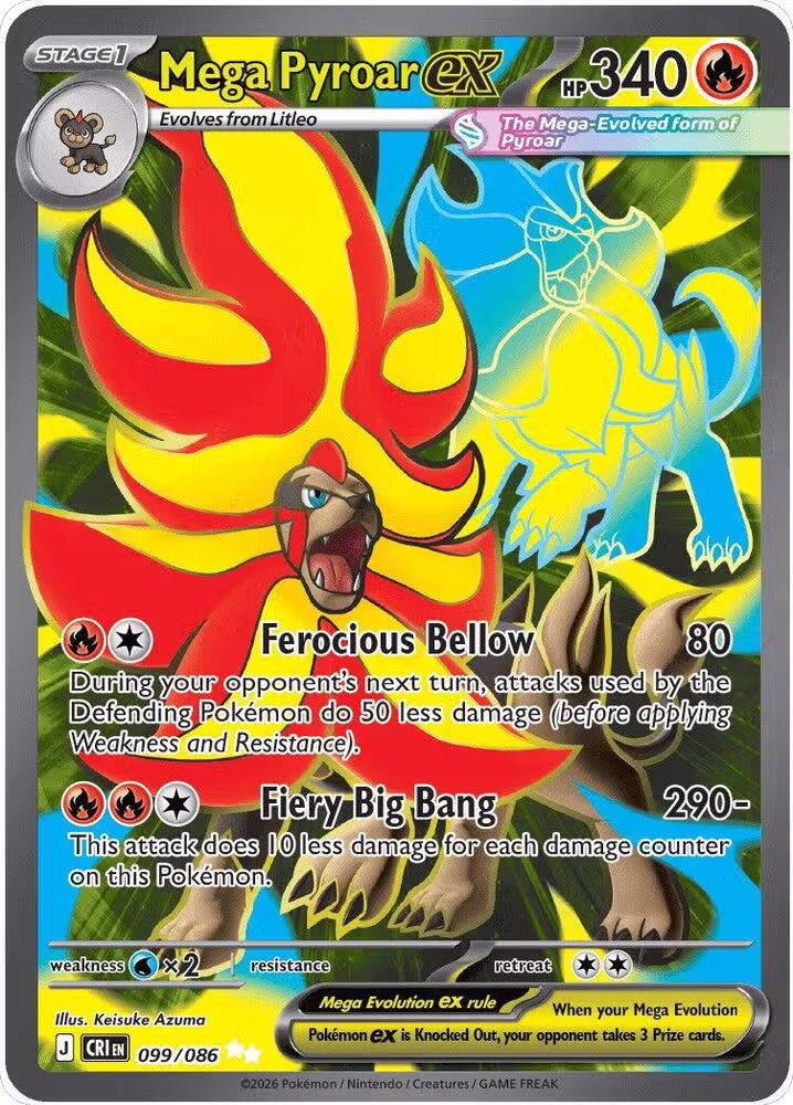 Mega Pyroar ex - 099/086 (099/086), Chaos Rising — Pokémon card price