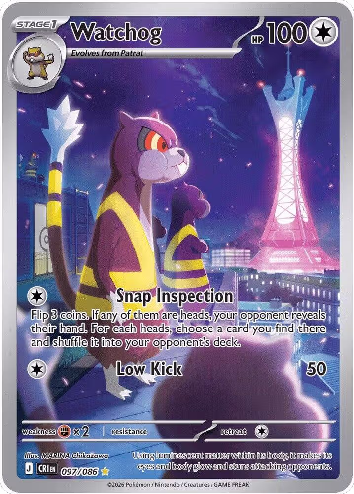 Watchog - 097/086 (097/086), Chaos Rising — Pokémon card price