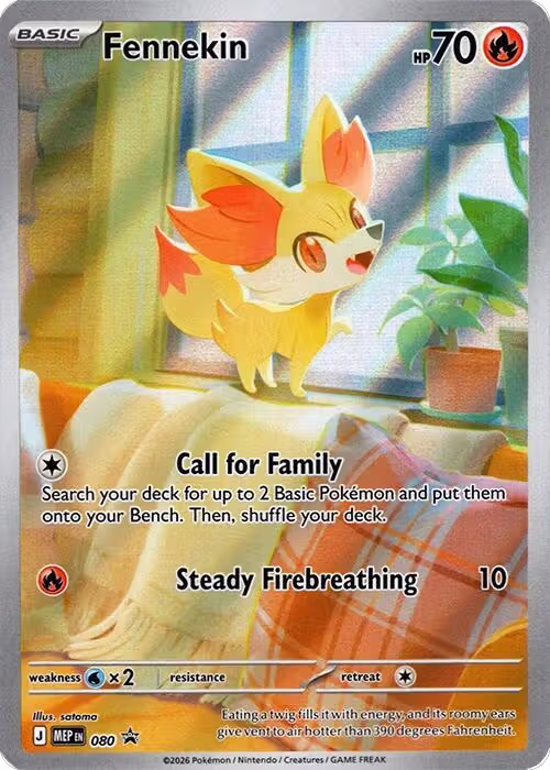 Fennekin - 080 (080), Mega Evolution Promo — Pokémon card price