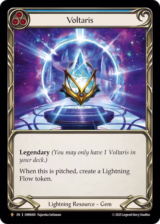 Voltaris (Blue) (OMN000), Omens of the Third Age — Flesh & Blood card price