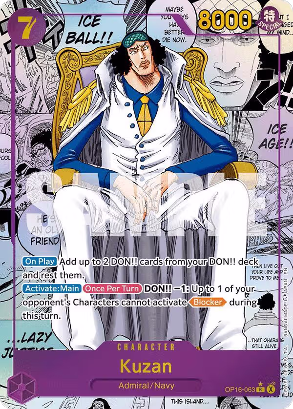 Kuzan (Manga) (OP16-063), The Time of Battle — One Piece card price