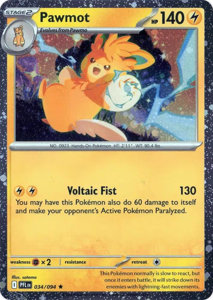 Pawmot - 034/094 (Cosmos Holo) (034/094), Blister Exclusives — Pokémon card price