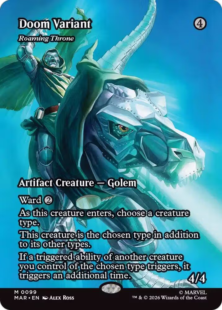 Doom Variant - Roaming Throne (Borderless) (99), Marvel Universe Eternal-Legal — Magic card price