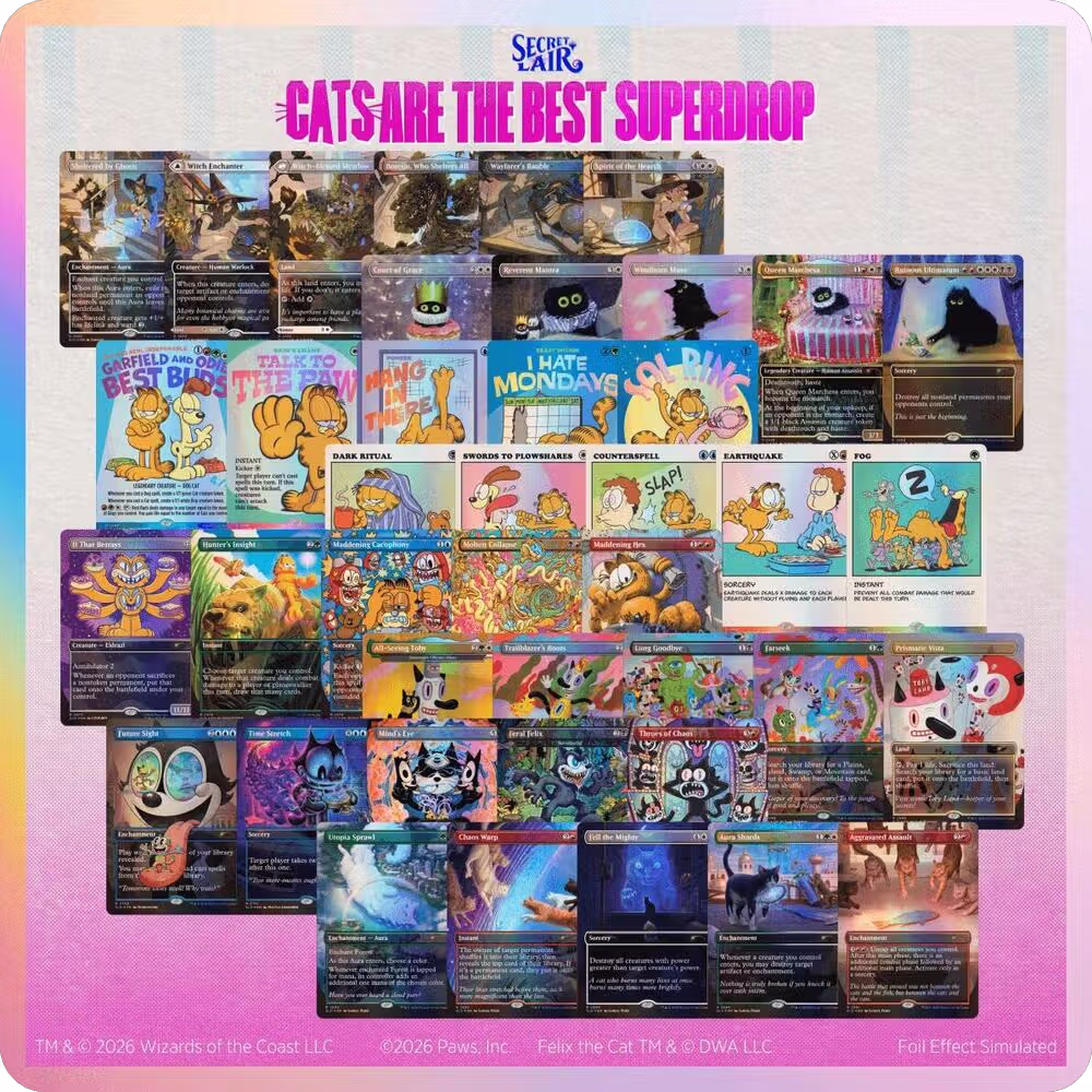 Secret Lair Cats Are the Best Superdrop: Laser Focus Foil Bundle, Secret Lair Drop Series — Magic sealed product price
