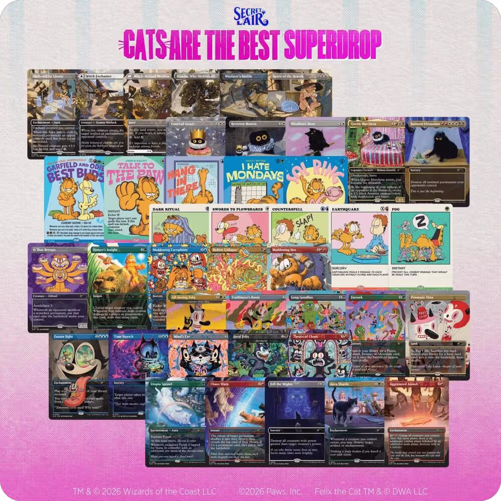 Secret Lair Cats Are the Best Superdrop: Nine Lives Non-Foil Bundle, Secret Lair Drop Series — Magic sealed product price
