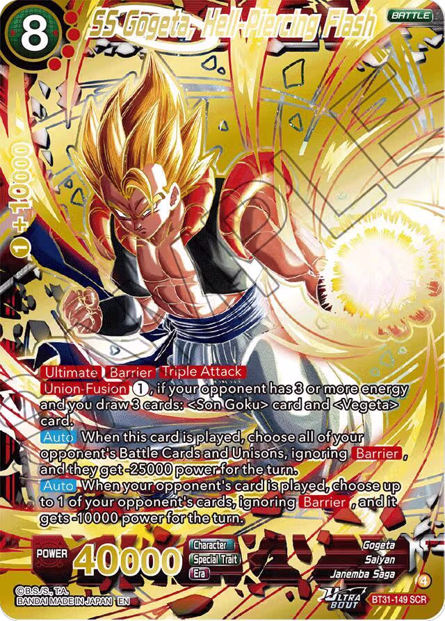 SS Gogeta, Hell-Piercing Flash (BT31-149), Impact Beyond Dimensions — DB Super card price