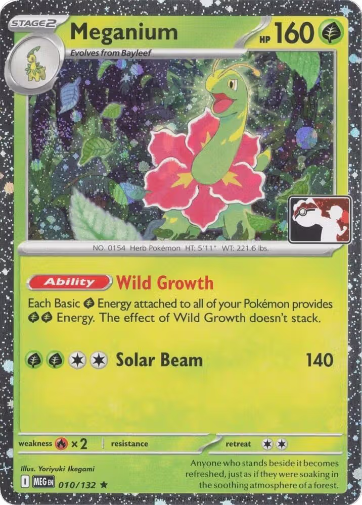 Meganium - 010/132 (Cosmos Holo) (010/132), Prize Pack Series Cards — Pokémon card price