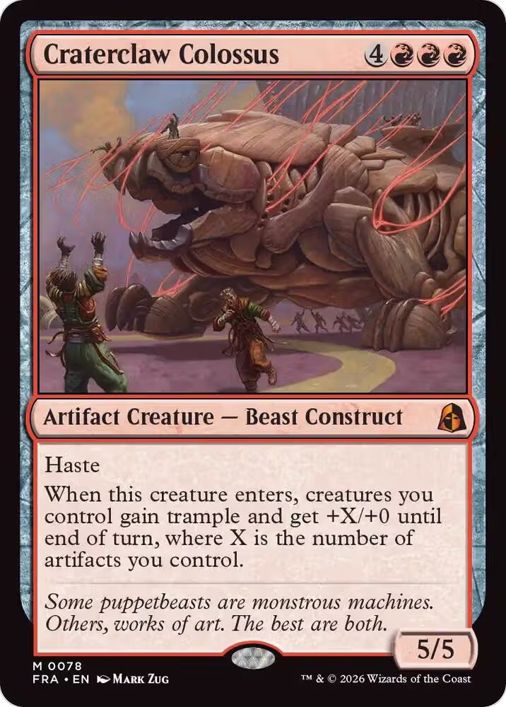 Craterclaw Colossus (78), Reality Fracture — Magic card price
