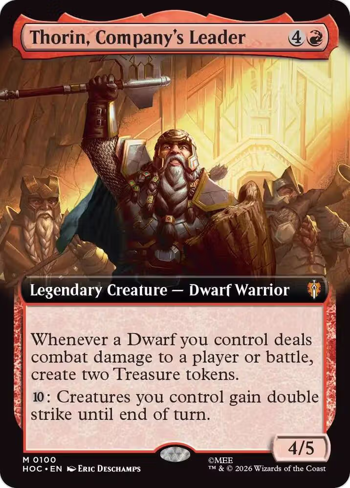 Thorin, Company's Leader (Extended Art) (100), The Hobbit: Eternal-Legal — Magic card price