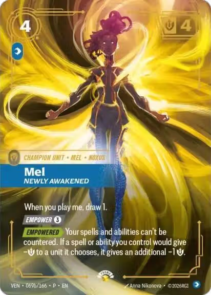 Mel, Newly Awakened (069b/166), Riftbound Organized Play Promotional Cards — Riftbound card price