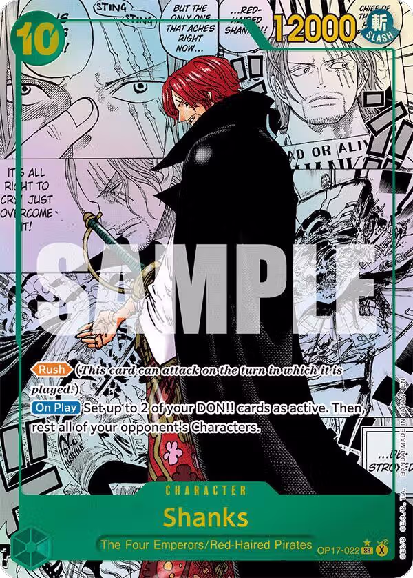 Shanks (022) (Manga) (OP17-022), The World's Strongest Warriors — One Piece card price