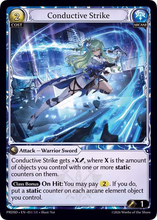 Conductive Strike (051), .asphodel/paradise Starter Decks — Grand Archive card price