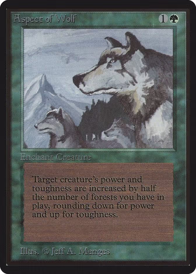 Aspect of Wolf, Beta Edition — Magic card price