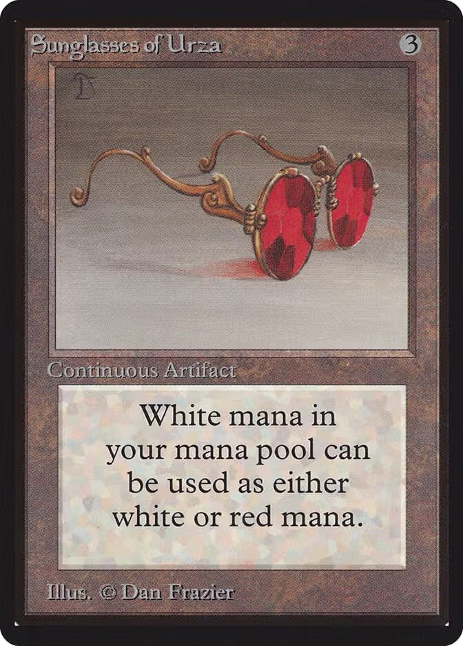 Sunglasses of Urza, Beta Edition — Magic card price