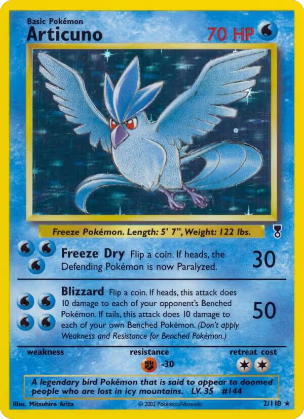 Articuno (002/110), Legendary Collection — Pokémon card price