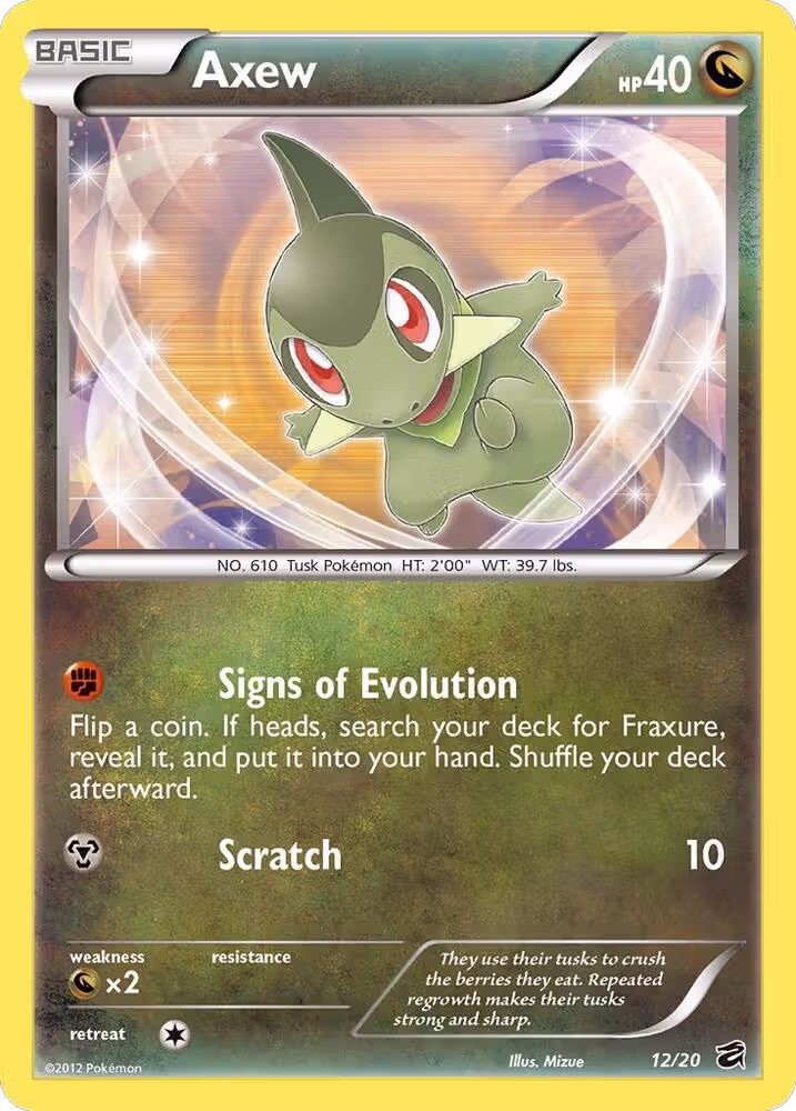 Axew (12) (12/20), Dragon Vault — Pokémon card price