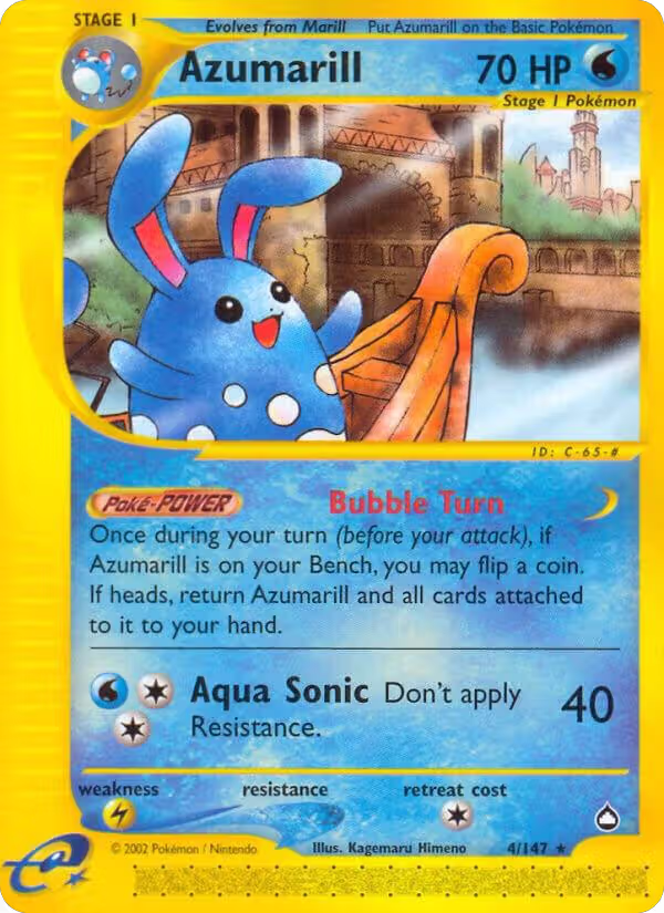 Azumarill (004/147), Aquapolis — Pokémon card price