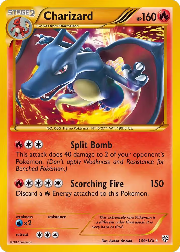 Charizard (136/135), Plasma Storm — Pokémon card price