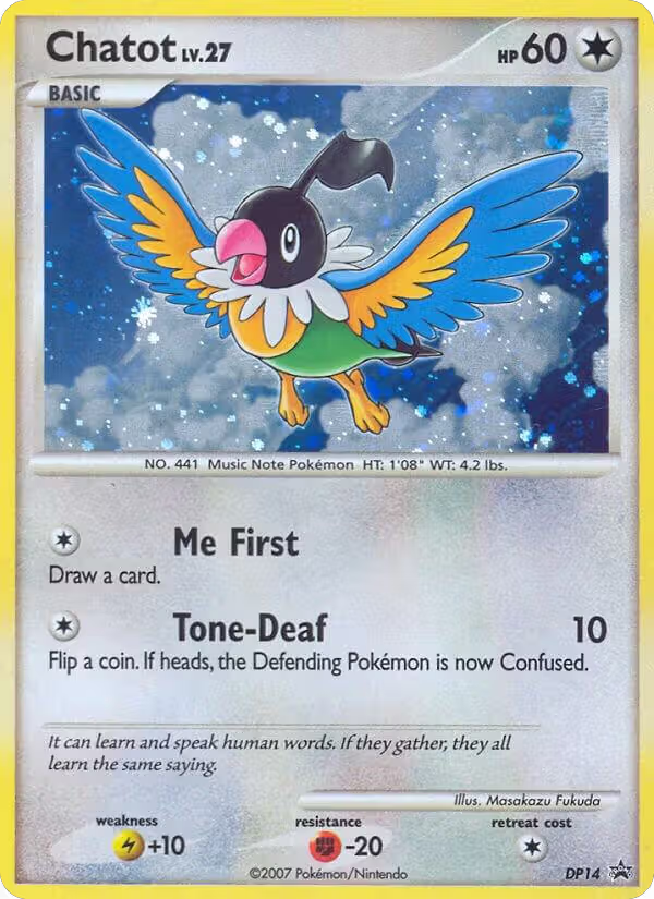 Chatot - DP14 (DP14), Diamond and Pearl Promos — Pokémon card price