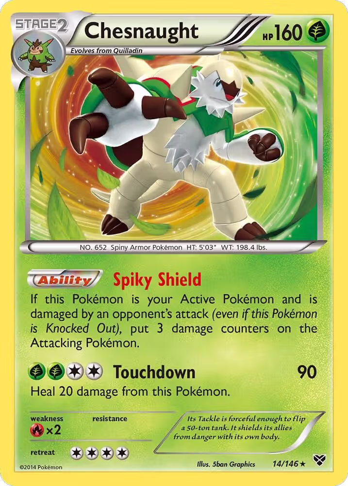Chesnaught (14/146), XY Base Set — Pokémon card price