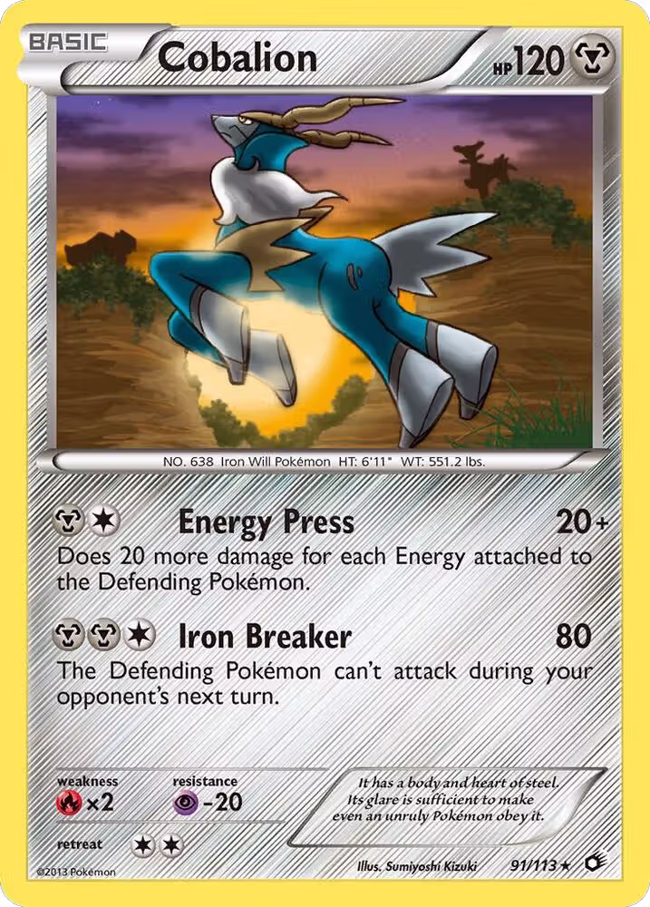 Cobalion (91/113), Legendary Treasures — Pokémon card price