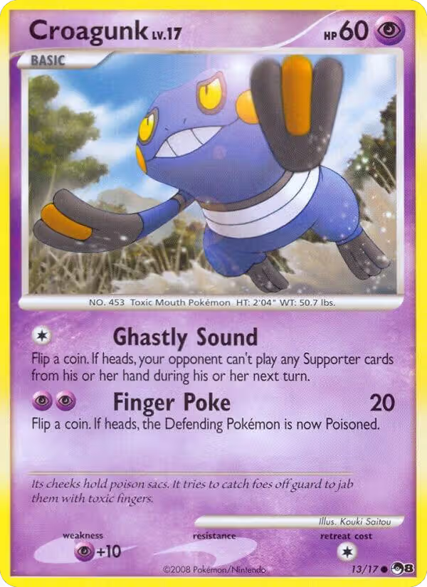 Croagunk (13/17), POP Series 8 — Pokémon card price
