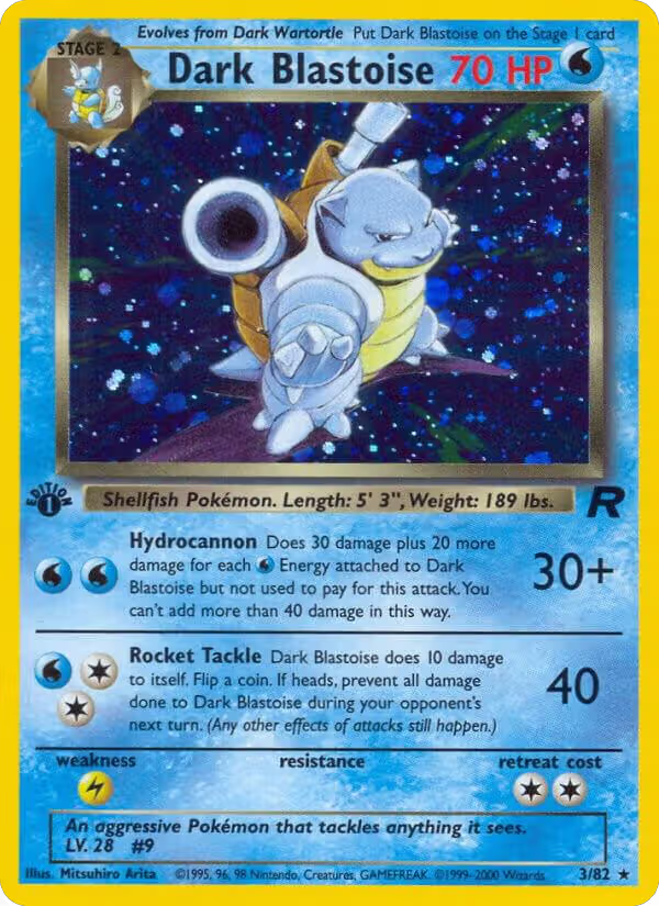 Dark Blastoise (3) (03/82), Team Rocket — Pokémon card price