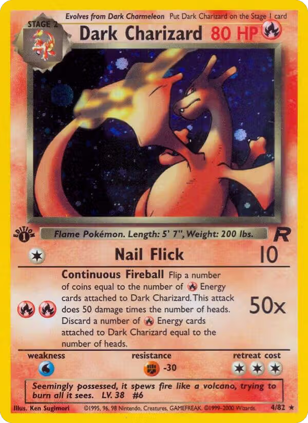 Dark Charizard (4) (04/82), Team Rocket — Pokémon card price